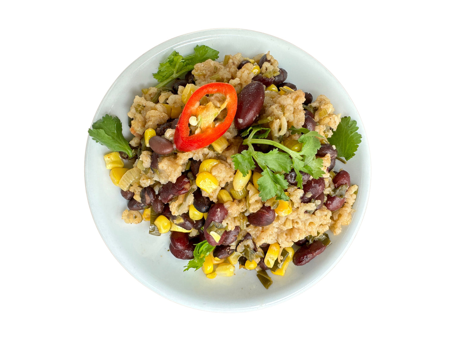 Baked brown rice with beans & corn [SP]