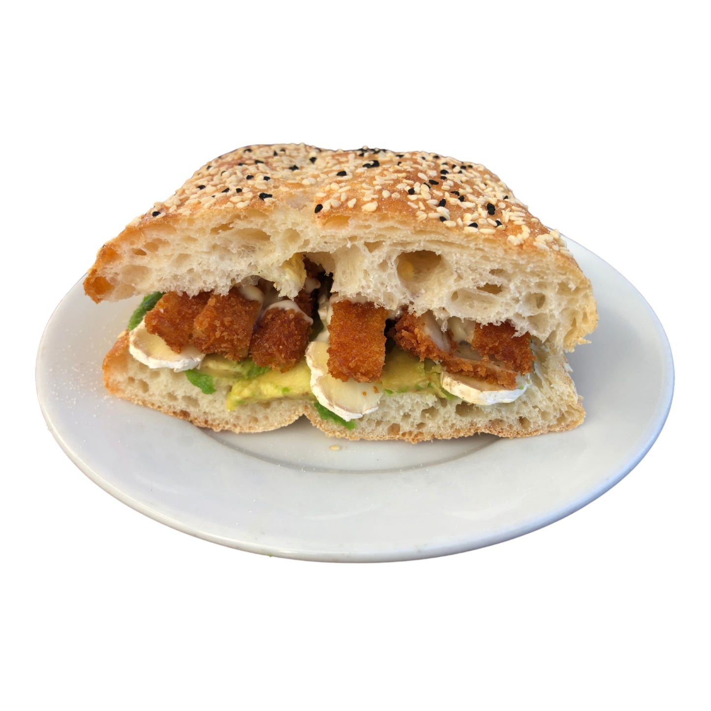 Chicken Schnitzel on Turkish Bread