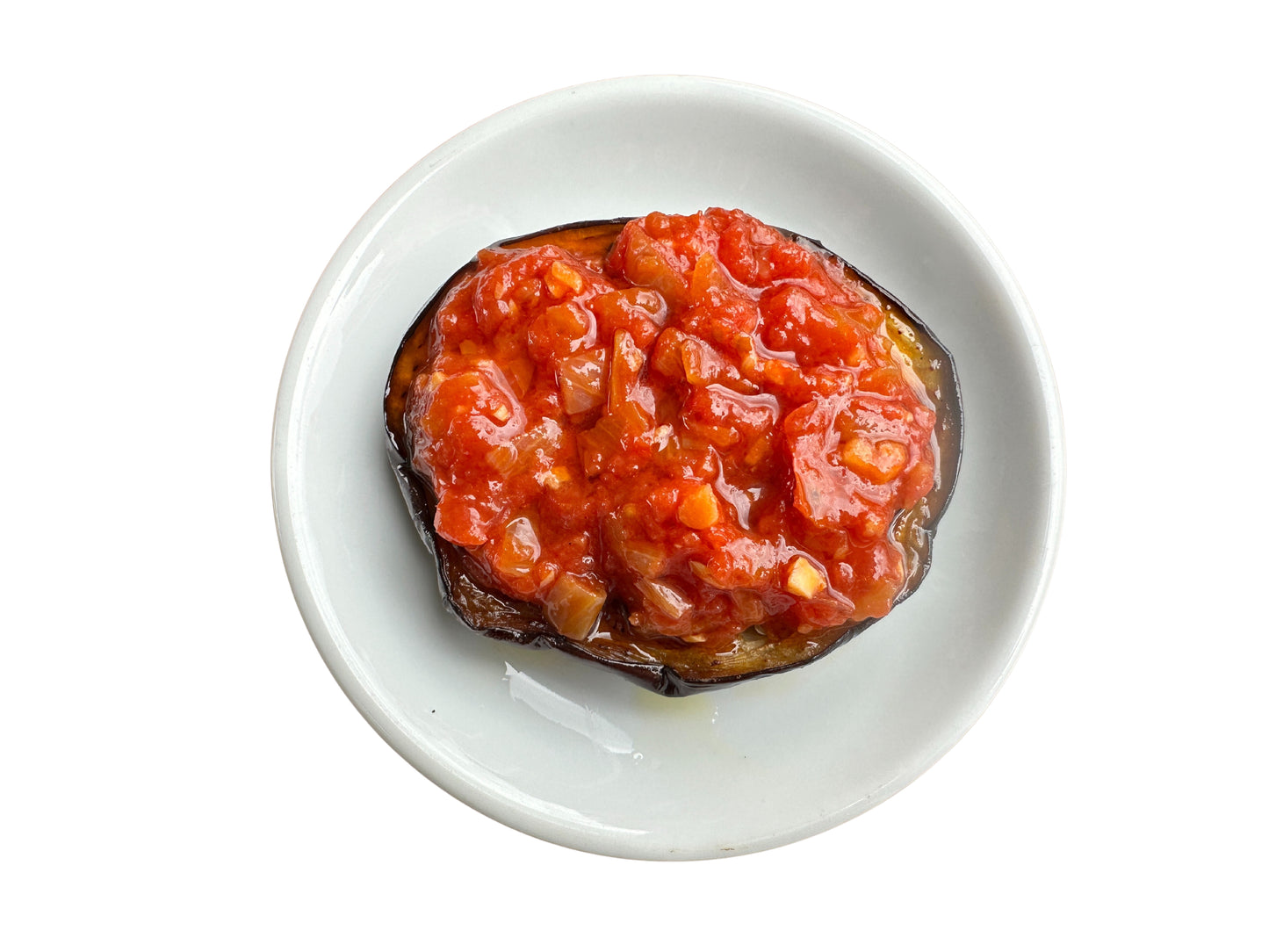 Grilled eggplant with Tomato Sauce in EVOO [SP]