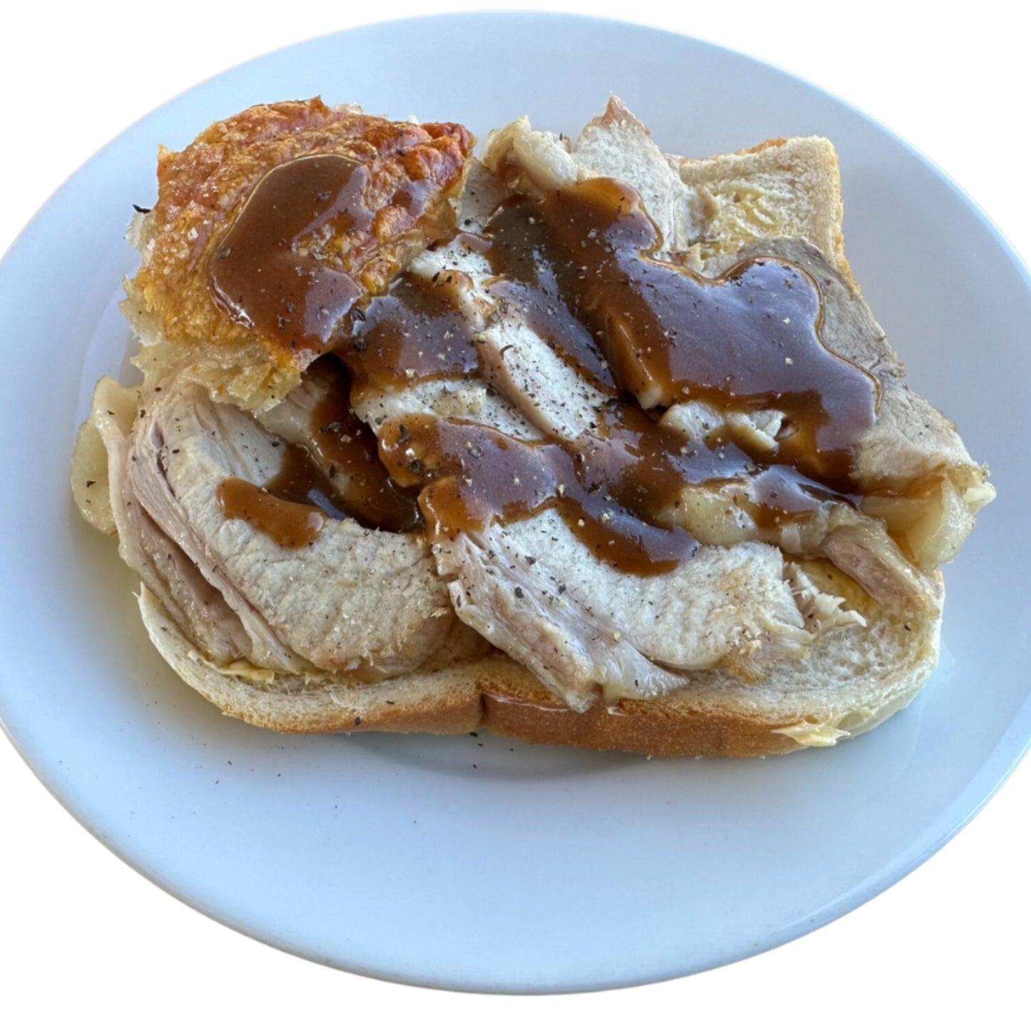 Roast Pork Gravy Sandwich with Cheese