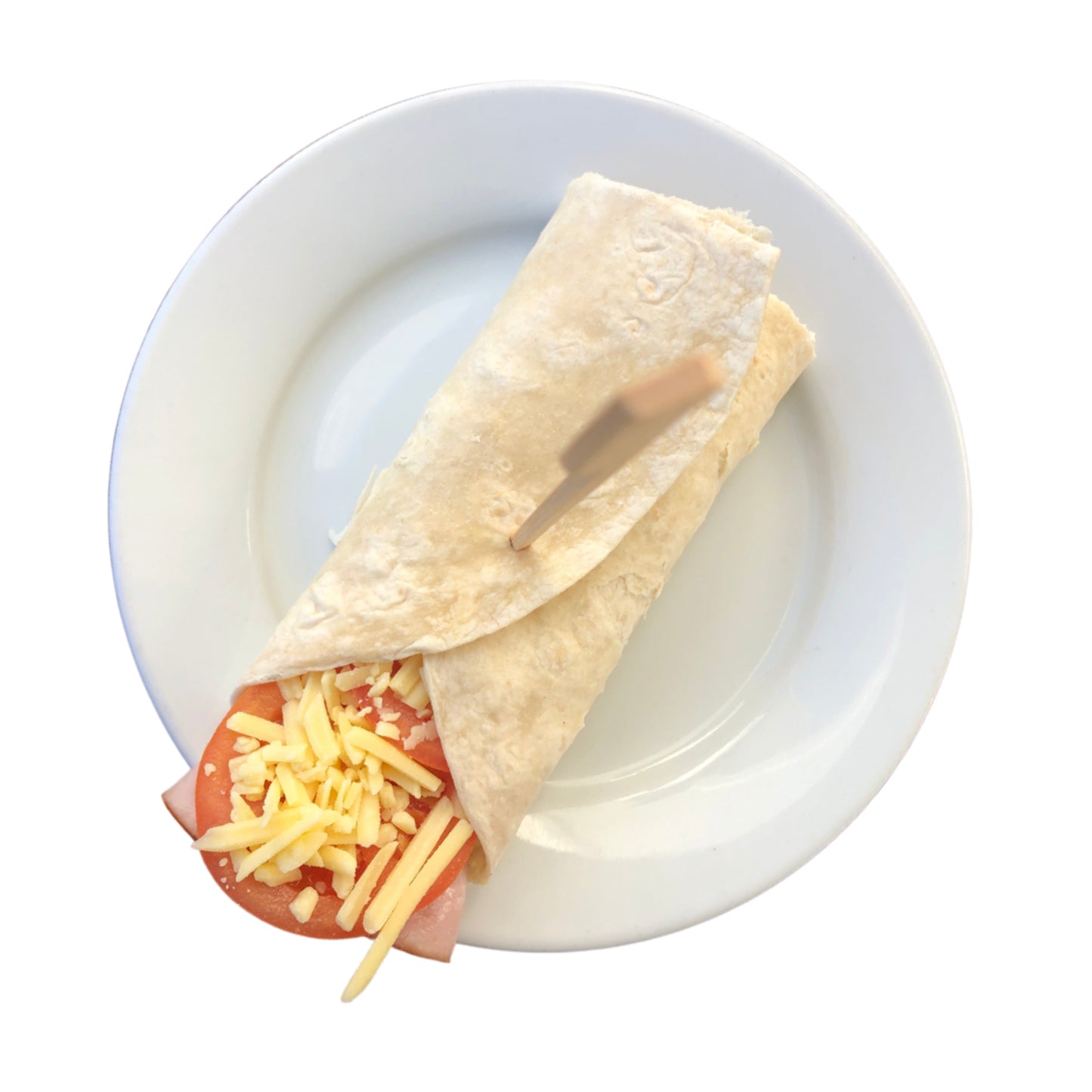 Ham Cheese Tomato Breaky Wrap