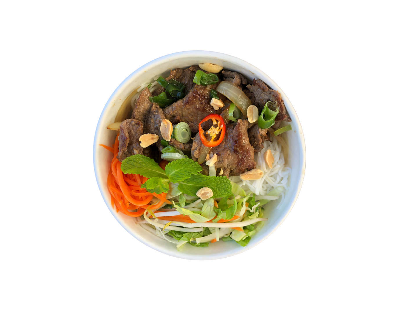 Lemongrass beef with Vermicelli Rice Noodle*